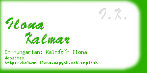 ilona kalmar business card